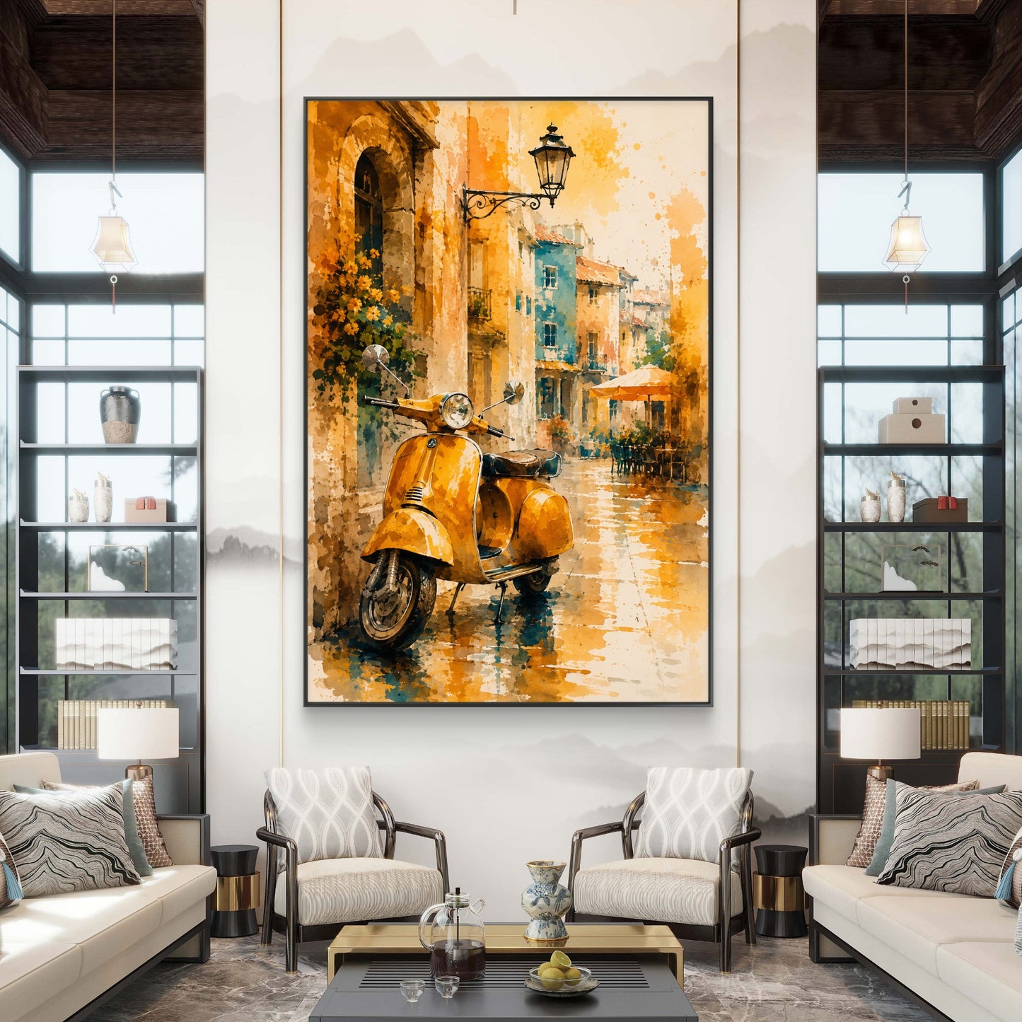 Modern Interiors Portrait Premium Canvas Painting - Buy Online | Decor By Neon