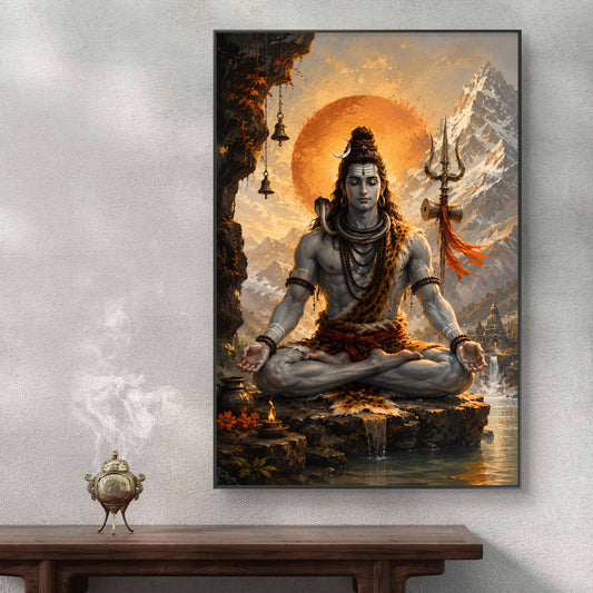 Lord Shiva Premium Canvas Painting - Canvas Wall Art | Decor By Neon