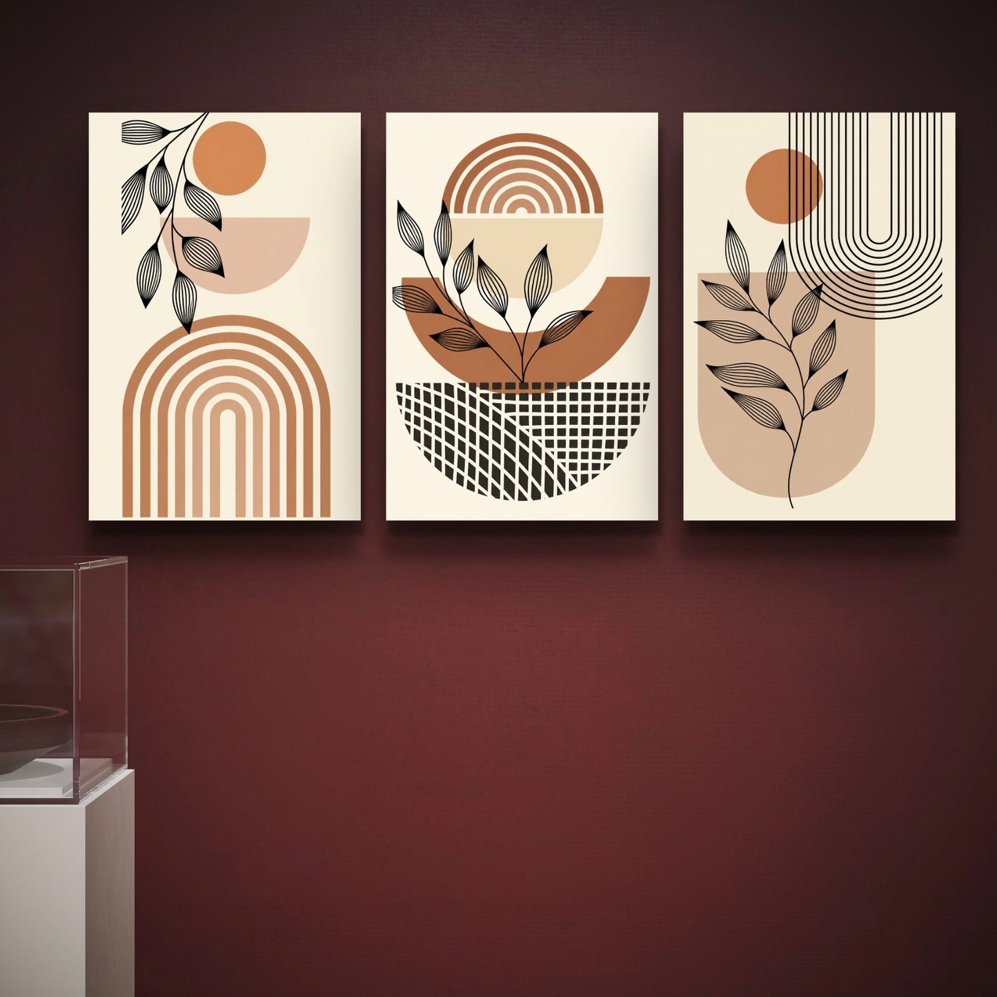 Set of 3 Abstract Art Premium Canvas Painting - Buy Online | Decor By Neon