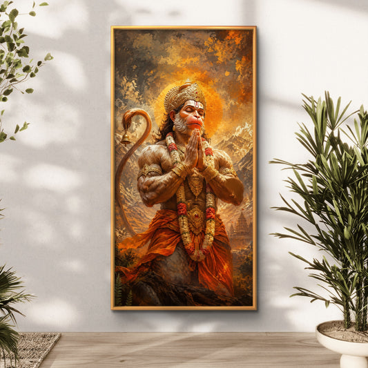 Lord Hanuman Premium Canvas Painting - Premium Wall Art | Decor By Neon