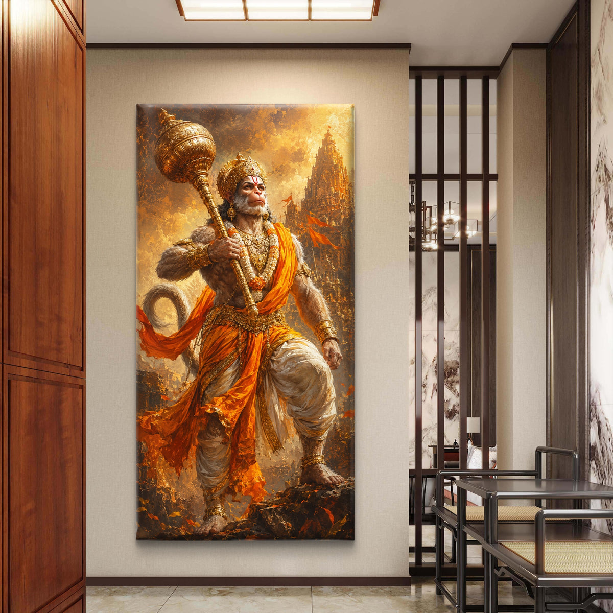 Lord Hanuman Premium Canvas Painting - Buy Online | Decor By Neon