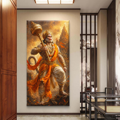 Lord Hanuman Premium Canvas Painting