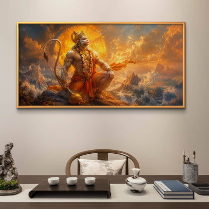 Lord Hanuman Premium Canvas Painting