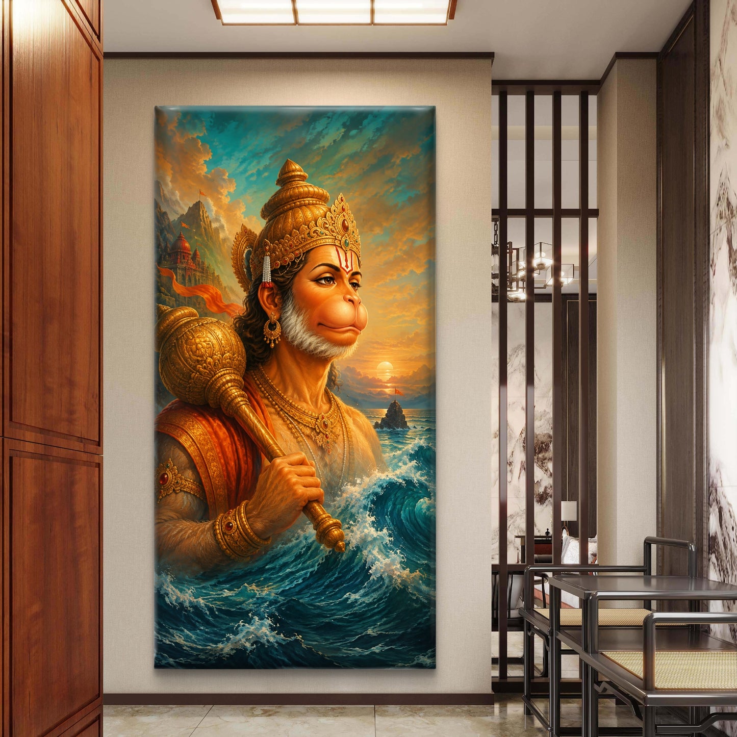 Lord Hanuman Premium Canvas Painting - Buy Online | Decor By Neon