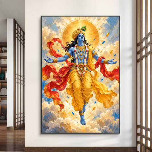 Lord Krishna Premium Canvas Painting - Canvas Wall Art | Decor By Neon