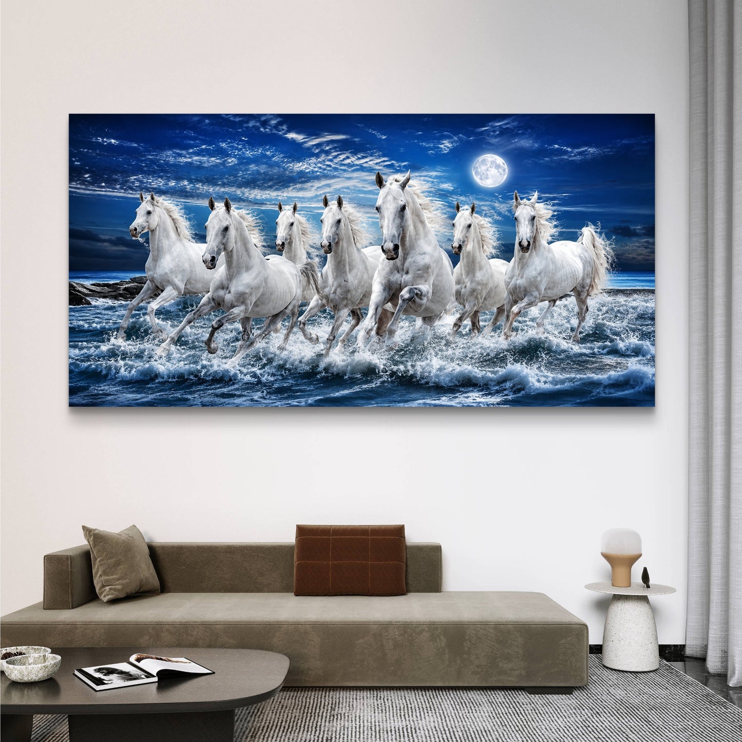 Seven Horses Premium Canvas Painting - Buy Online | Decor By Neon