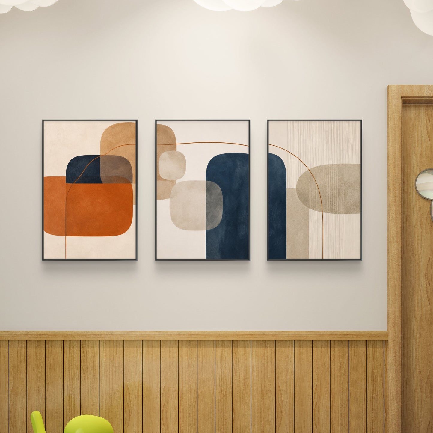 Set of 3 Abstract Art Premium Canvas Painting - Buy Online | Decor By Neon