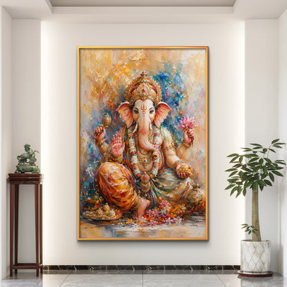 Lord Ganesha Premium Canvas Painting