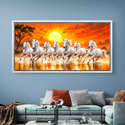 Seven Horses Premium Canvas Painting