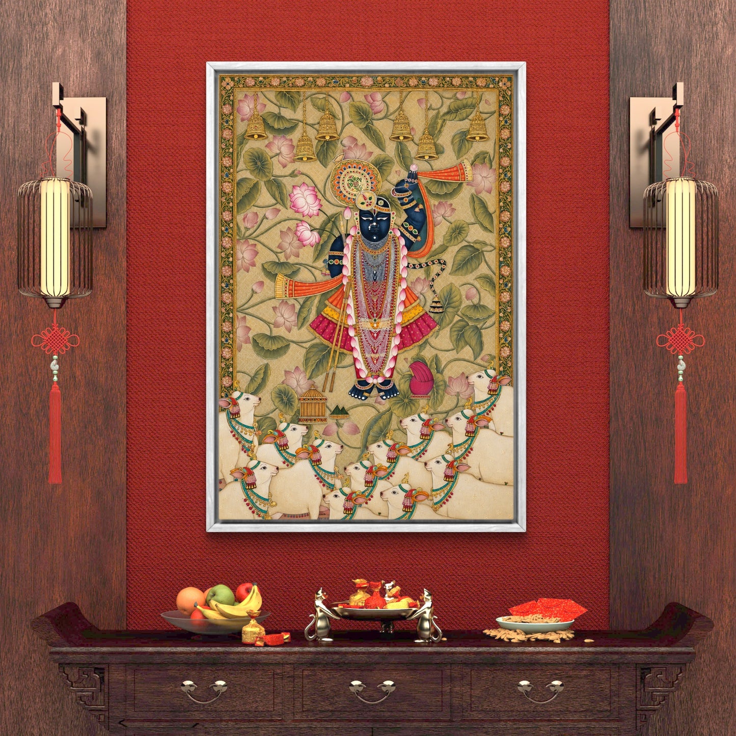 Traditional Pichwai Shrinathji Premium Canvas Painting - Buy Online | Decor By Neon