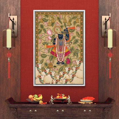 Traditional Pichwai Shrinathji Premium Canvas Painting