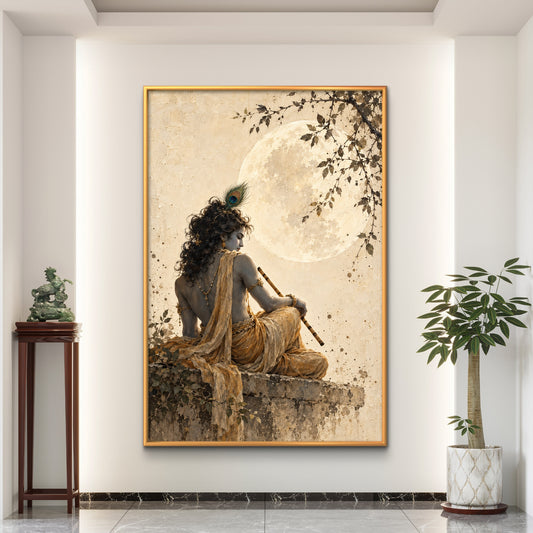 Lord Krishna Premium Canvas Painting - Premium Wall Art | Decor By Neon