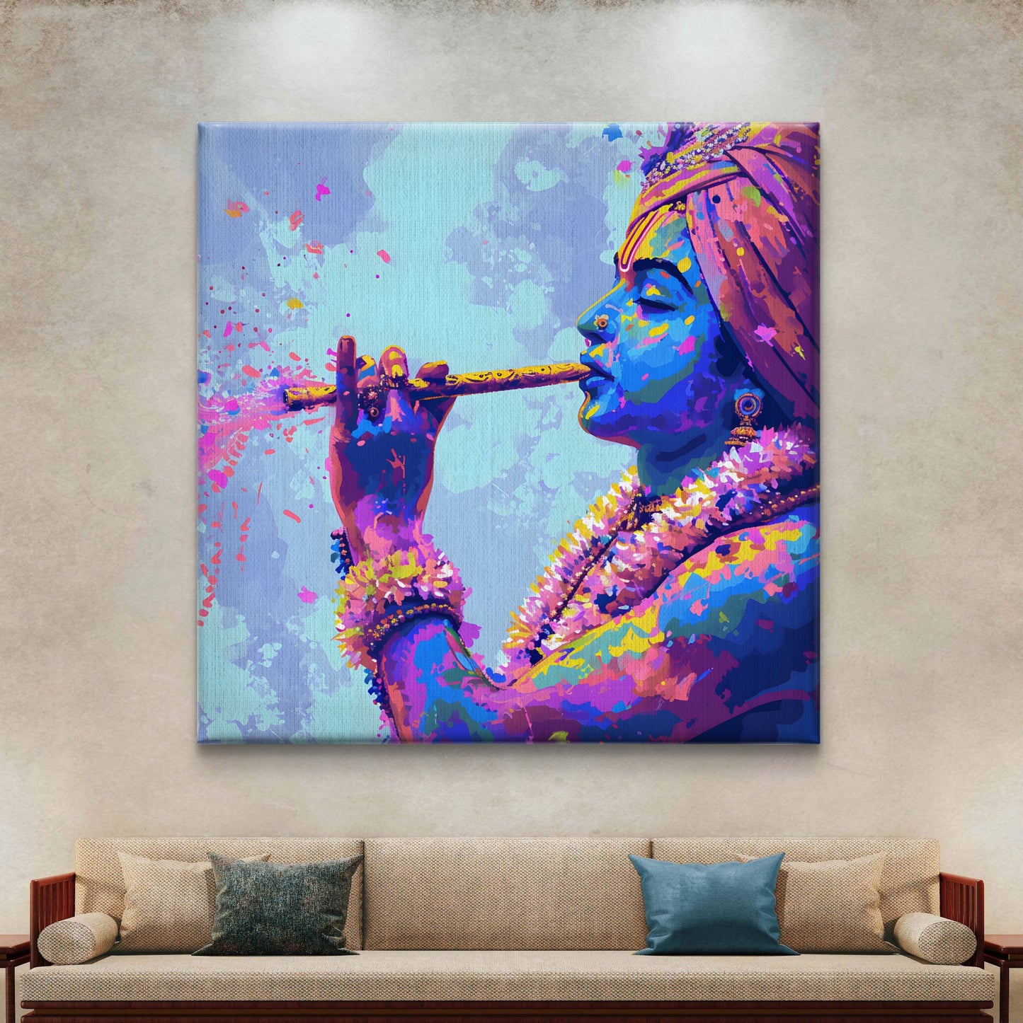 Flute of Colors Premium Canvas Wall Painting - Buy Online | Decor By Neon
