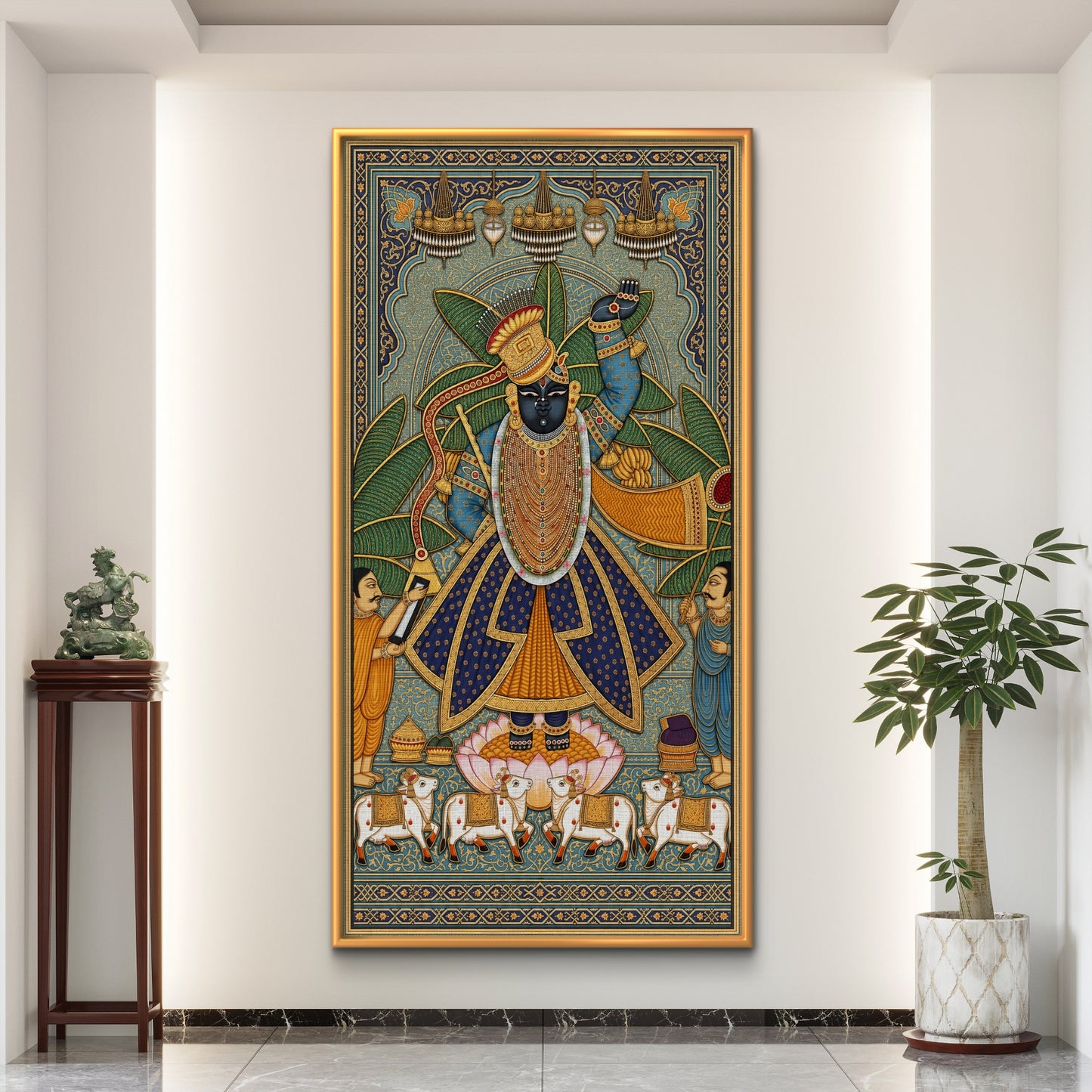 Traditional Pichwai Shrinathji Premium Canvas Painting - Buy Online | Decor By Neon