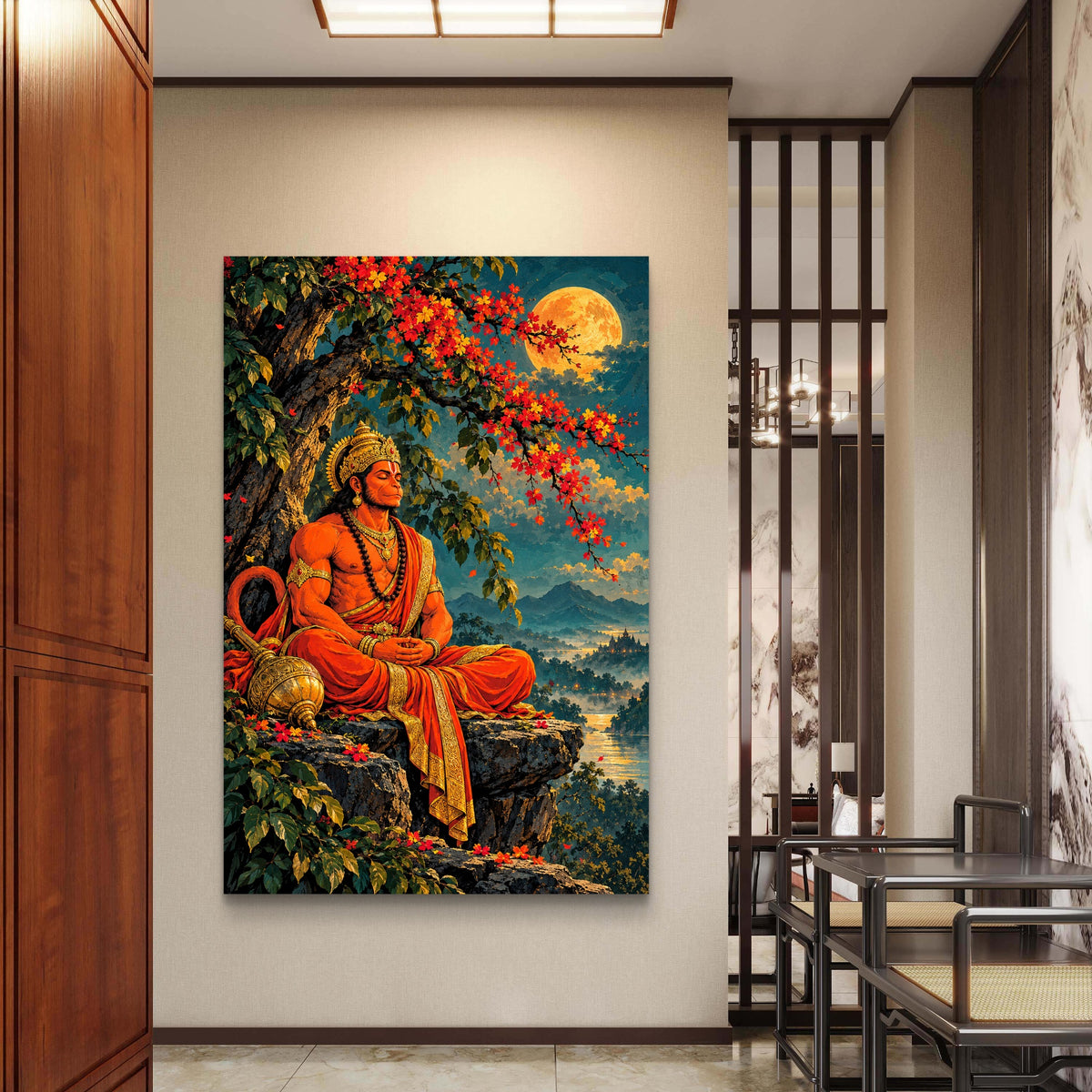 Lord Hanuman Premium Canvas Painting - Buy Online | Decor By Neon