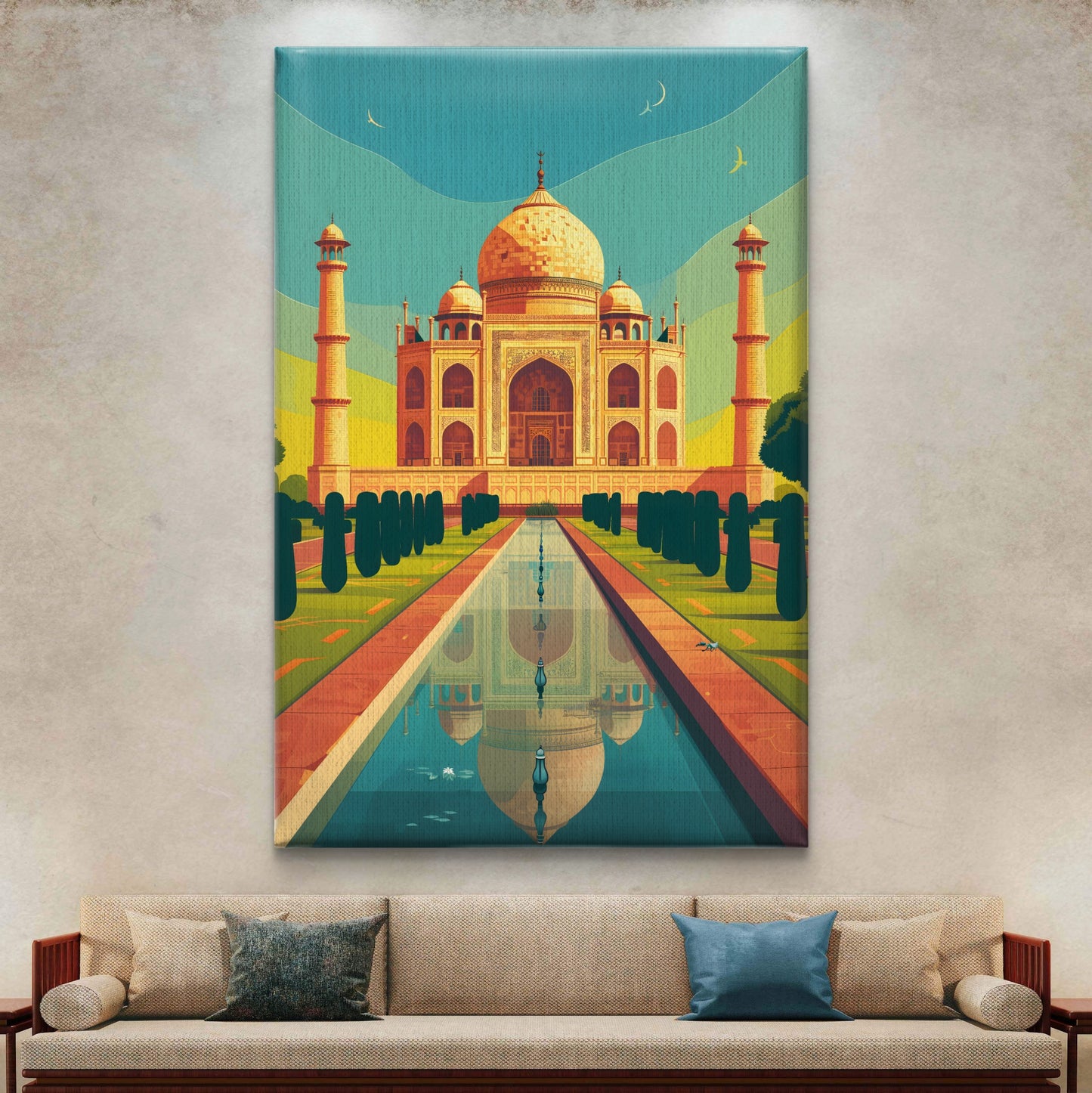 Eternal Taj Premium Canvas Wall Painting - Buy Online | Decor By Neon
