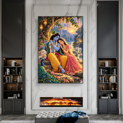 Radha Krishna Premium Canvas Painting