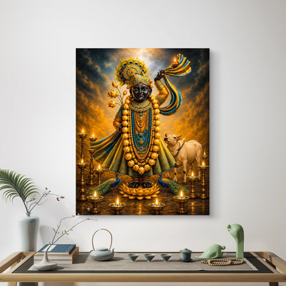 Traditional Pichwai Shrinathji Premium Canvas Painting