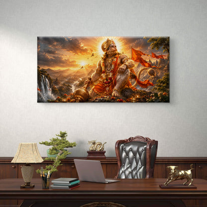 Lord Hanuman Premium Canvas Painting