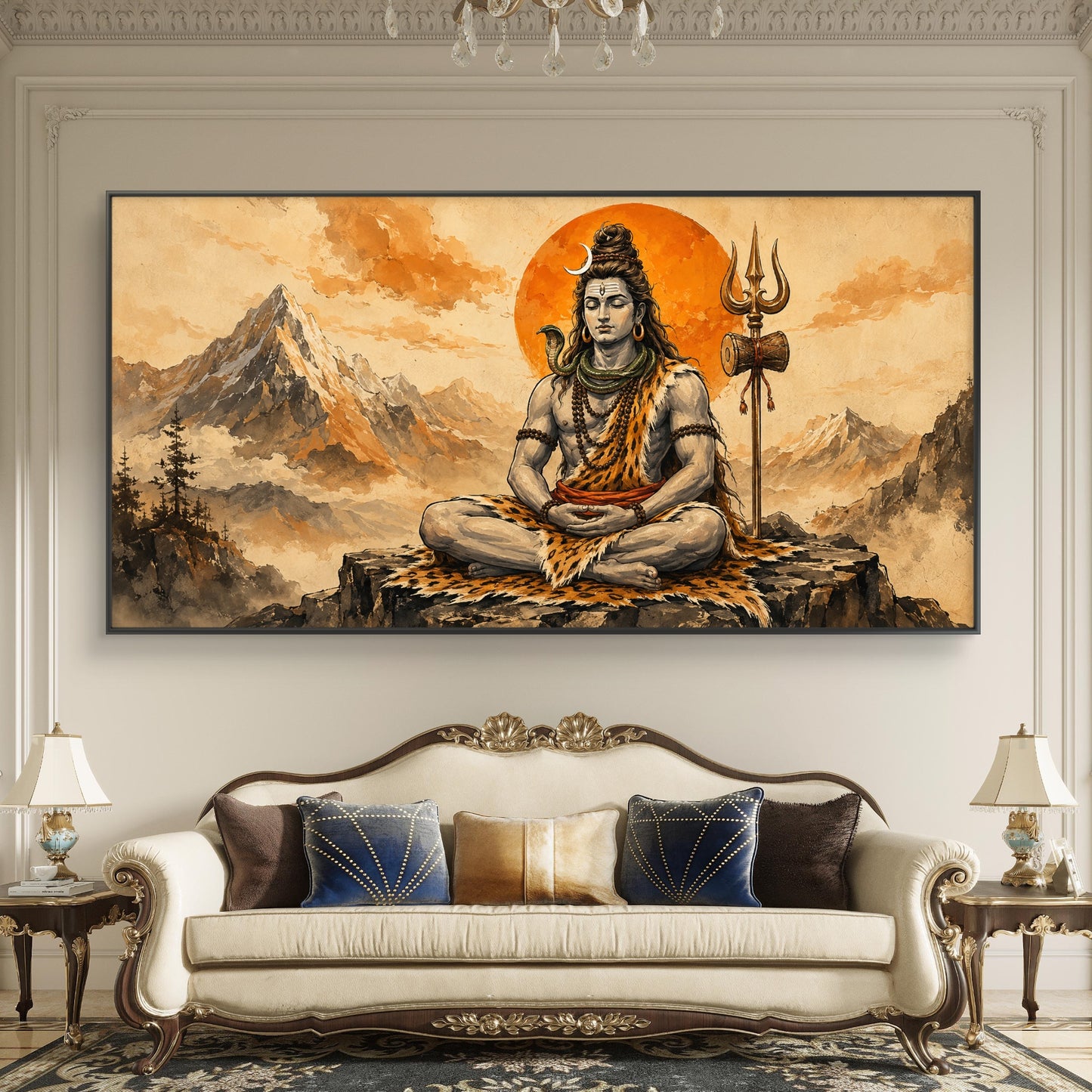 Lord Shiva Premium Canvas Painting - Buy Online | Decor By Neon