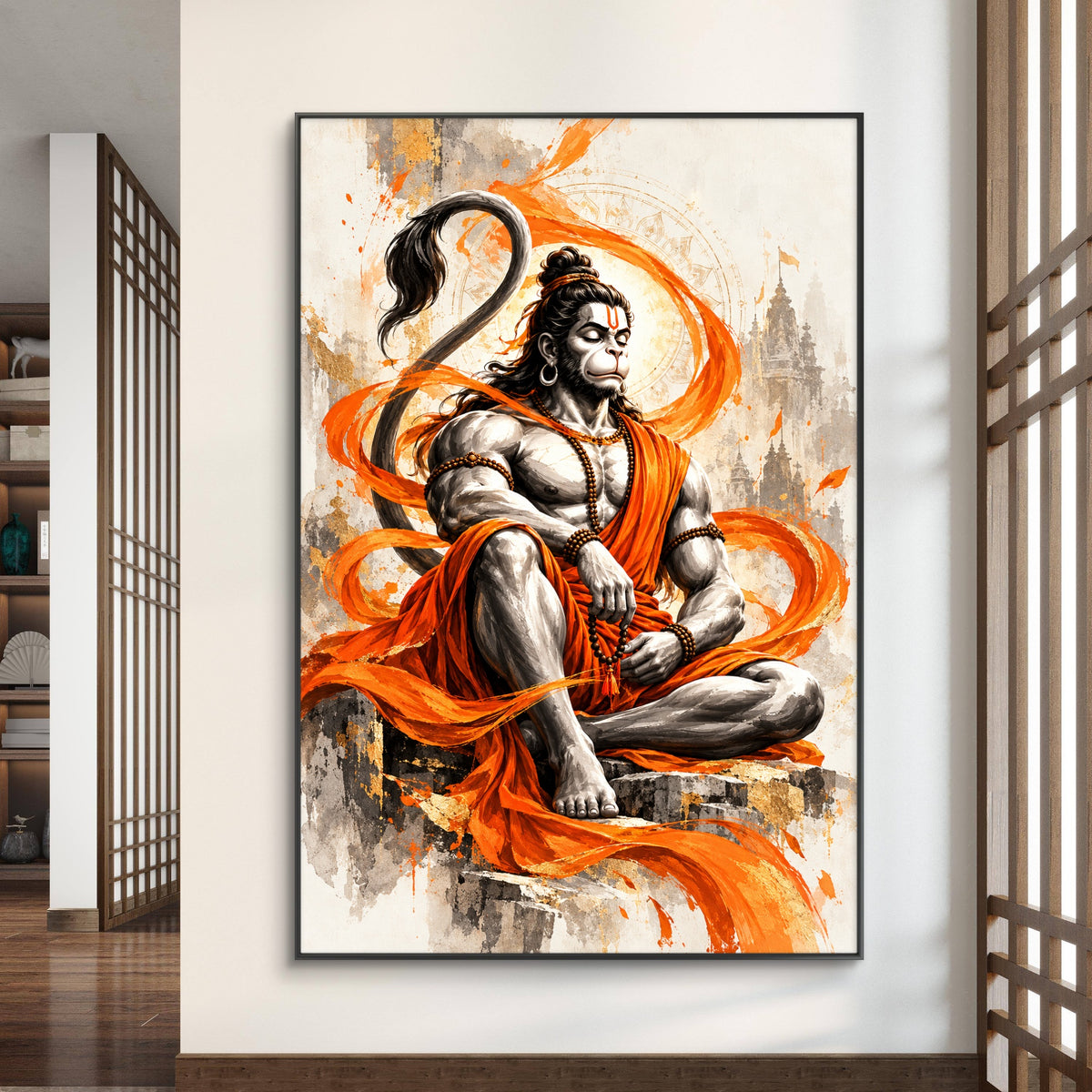 Lord Hanuman Premium Canvas Painting - Buy Online | Decor By Neon