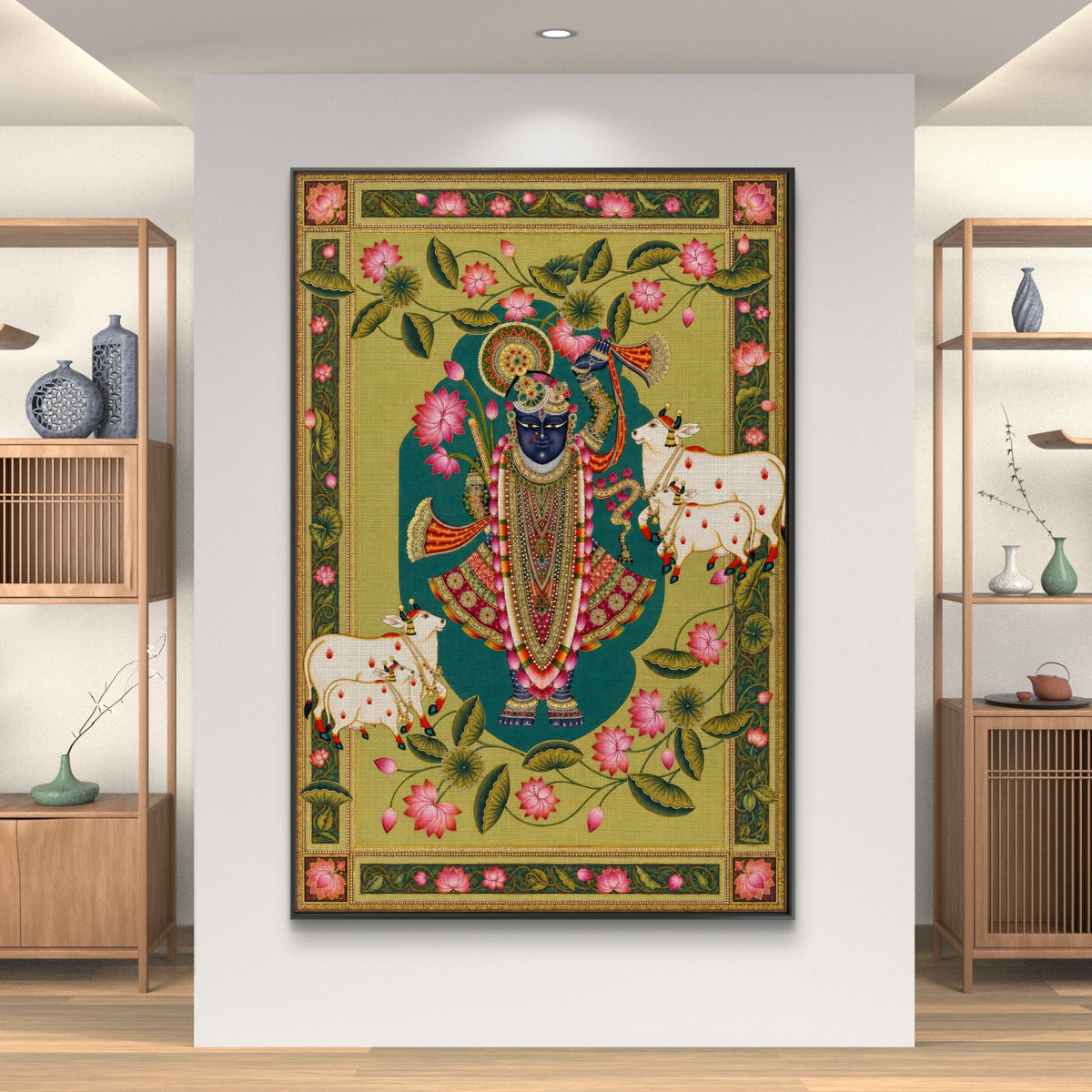 Traditional Pichwai Shrinathji Premium Canvas Painting - Buy Online | Decor By Neon