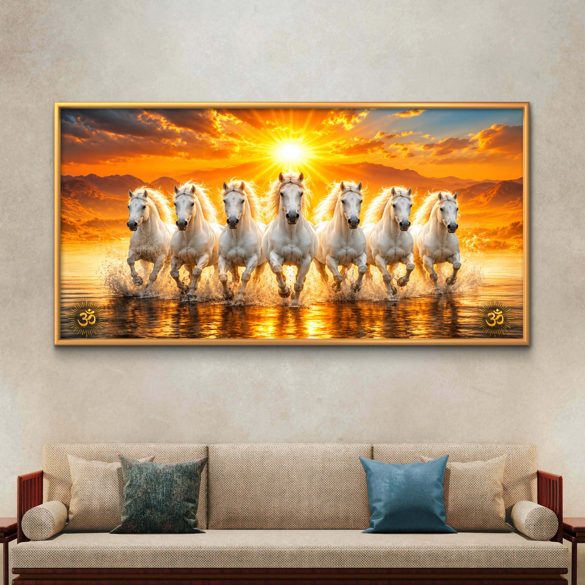 Seven Horses Premium Canvas Painting - Buy Online | Decor By Neon