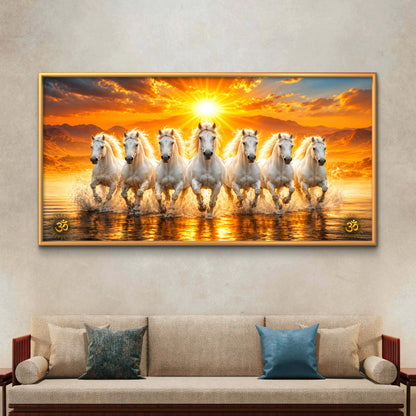Seven Horses Premium Canvas Painting