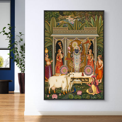 Traditional Pichwai Shrinathji Premium Canvas Painting