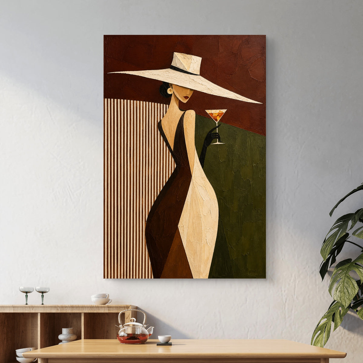 Modern Interiors Portrait Premium Canvas Painting - Buy Online | Decor By Neon