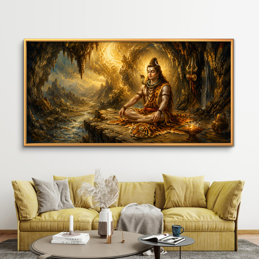 Lord Shiva Premium Canvas Painting - Premium Wall Art | Decor By Neon