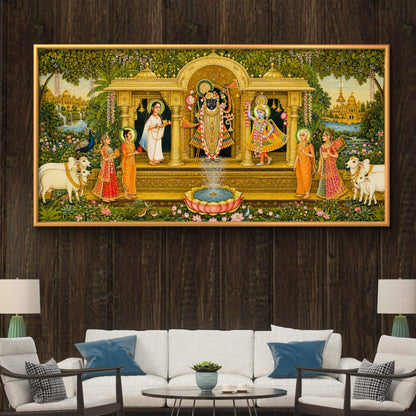 Traditional Pichwai Shrinathji Premium Canvas Painting