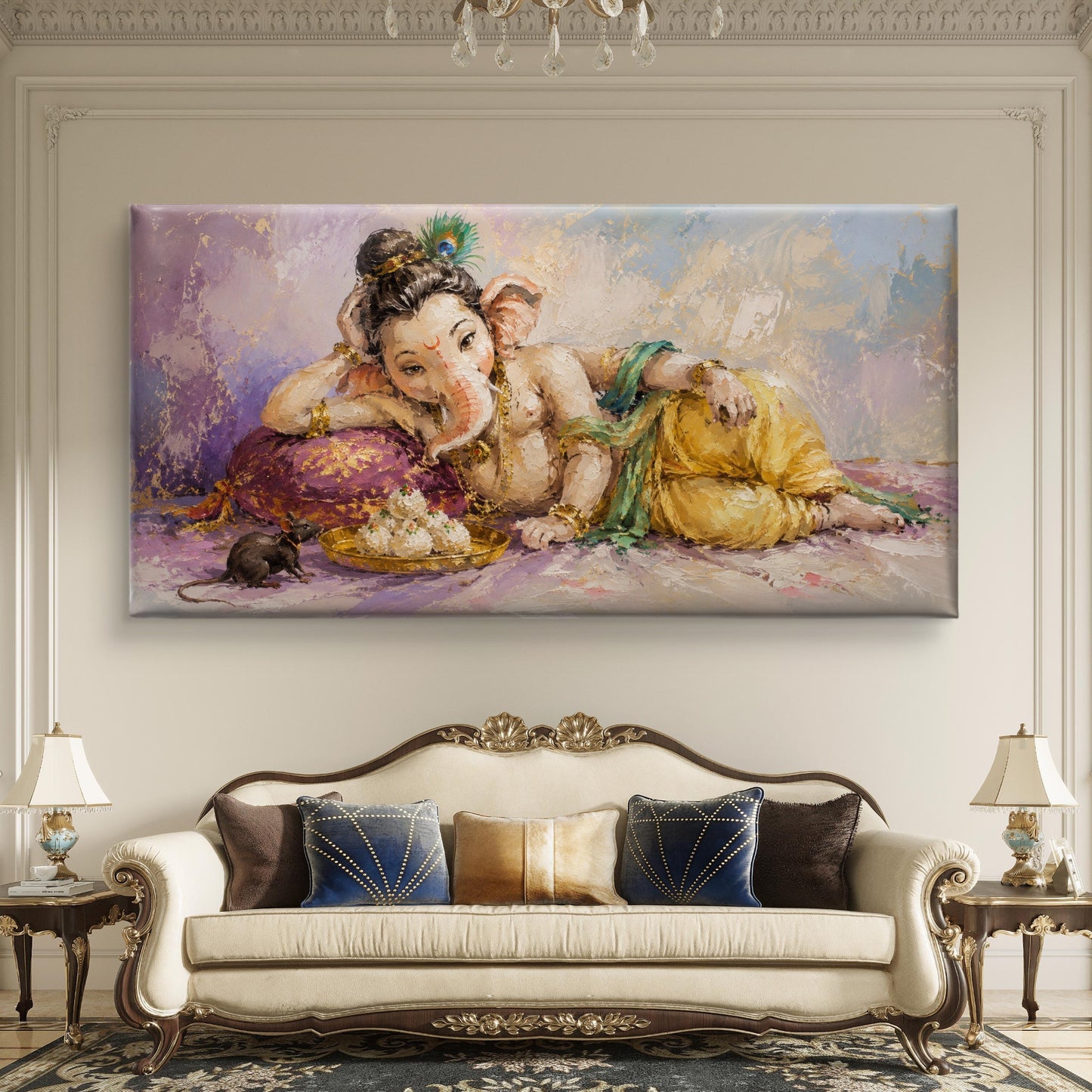 Lord Ganesha Premium Canvas Painting - Buy Online | Decor By Neon