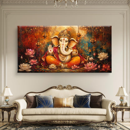 Lord Ganesha Premium Canvas Painting