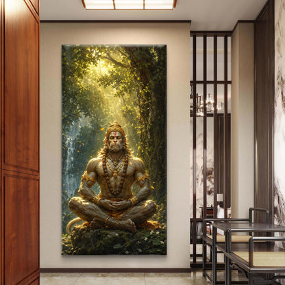 Lord Hanuman Premium Canvas Painting