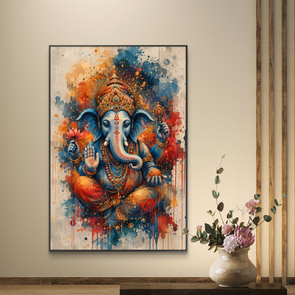 Lord Ganesha Premium Canvas Painting