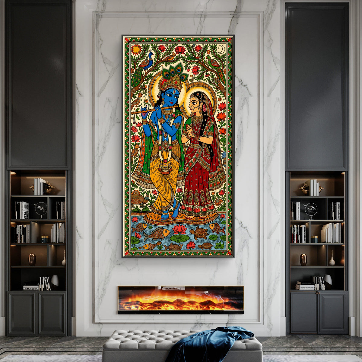 Radha Krishna Premium Canvas Painting - Buy Online | Decor By Neon