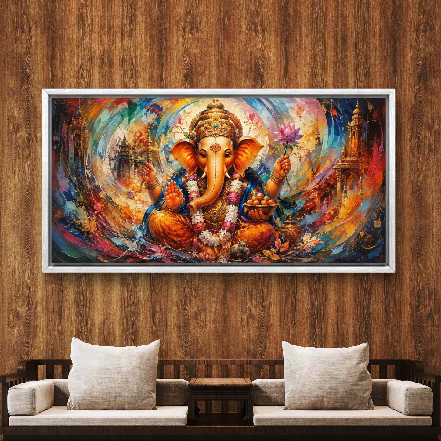 Lord Ganesha Premium Canvas Painting - Buy Online | Decor By Neon