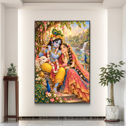 Radha Krishna Premium Canvas Painting