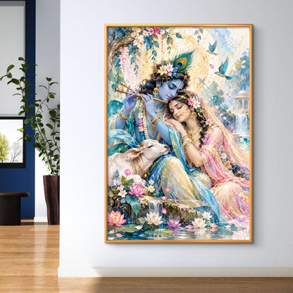 Radha Krishna Premium Canvas Painting