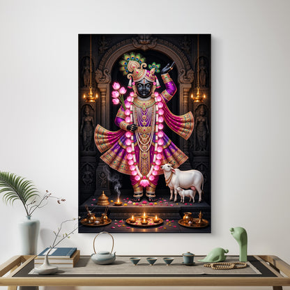 Traditional Pichwai Shrinathji Premium Canvas Painting