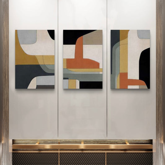 Set of 3 Abstract Art Premium Canvas Painting - Premium Wall Art | Decor By Neon