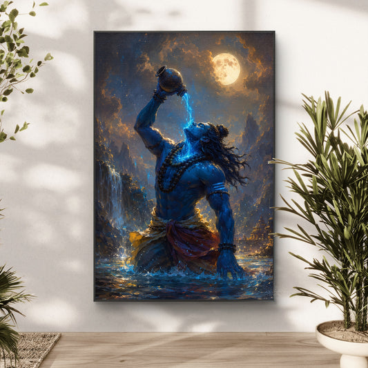 Lord Shiva Premium Canvas Painting - Canvas Wall Art | Decor By Neon