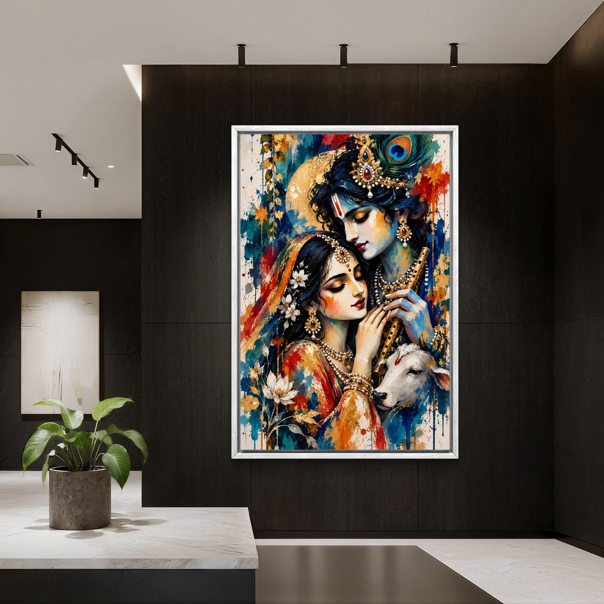 Radha Krishna Premium Canvas Painting - Buy Online | Decor By Neon