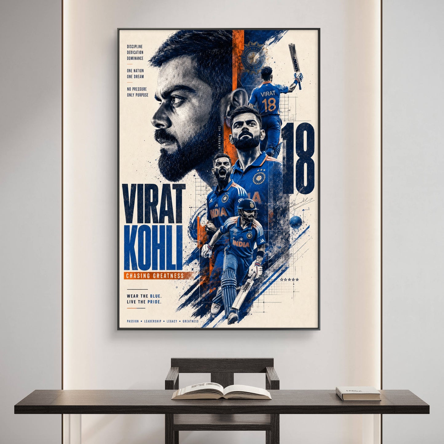 Virat Kohli  Premium Canvas Painting - Buy Online | Decor By Neon