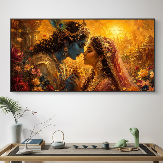 Radha Krishna Premium Canvas Painting - Canvas Wall Art | Decor By Neon
