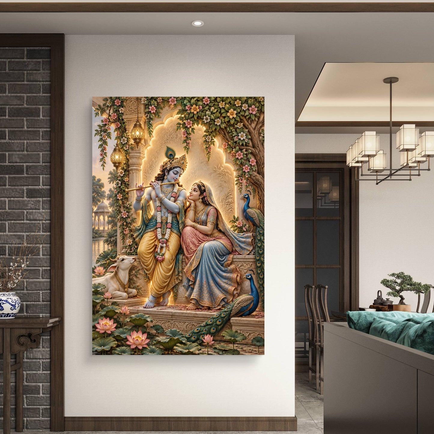 Radha Krishna Premium Canvas Painting - Buy Online | Decor By Neon