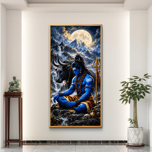 Lord Shiva Premium Canvas Painting - Premium Wall Art | Decor By Neon