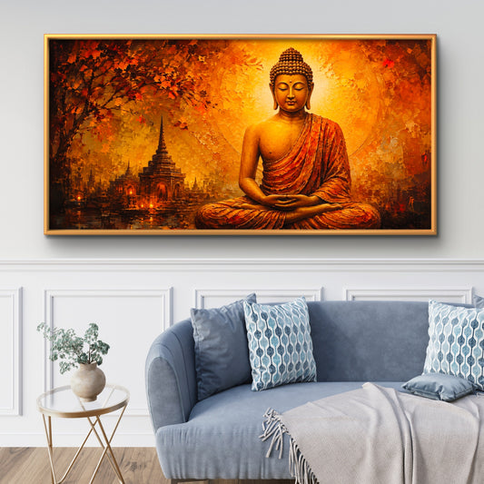 Lord Buddha Premium Canvas Painting - Premium Wall Art | Decor By Neon