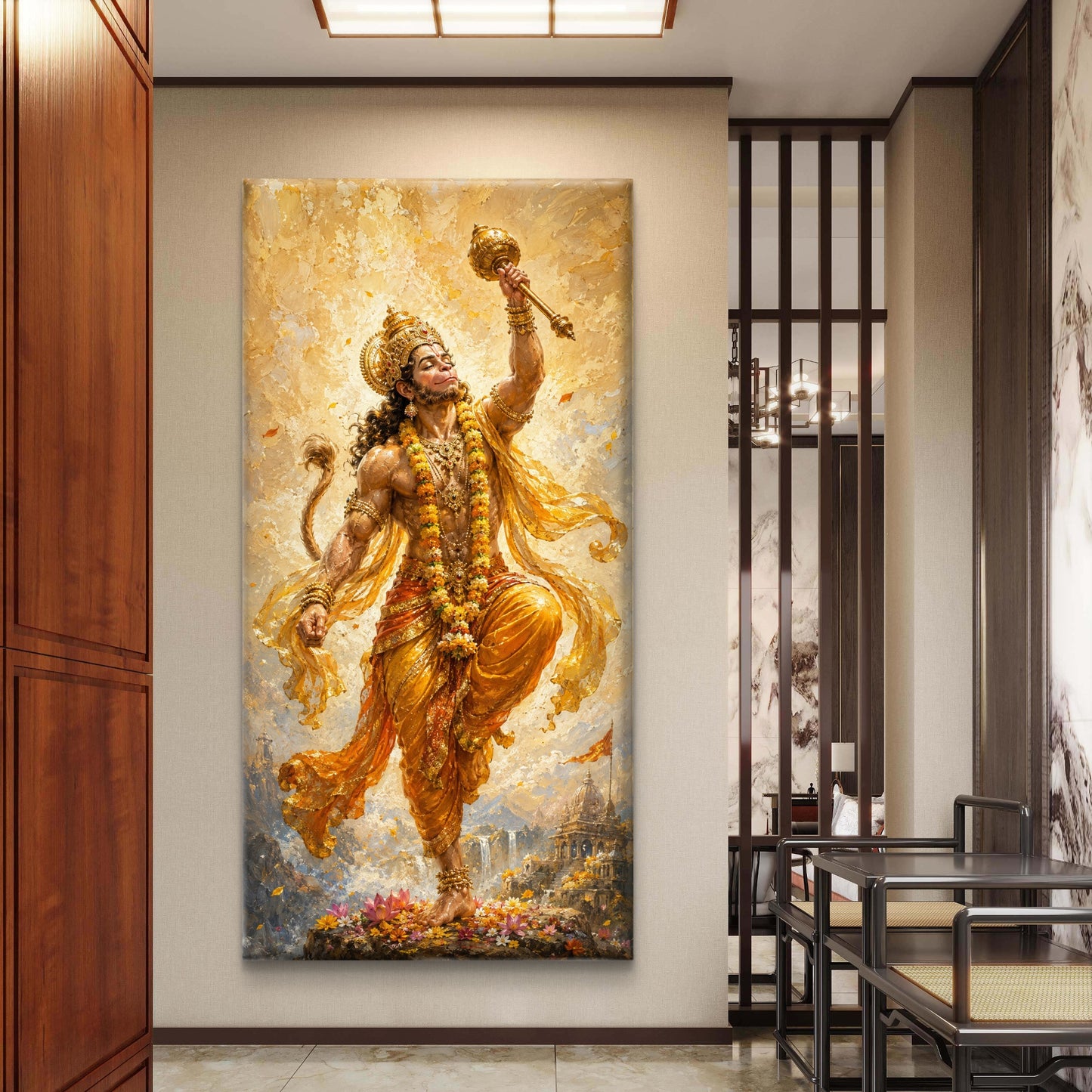 Lord Hanuman Premium Canvas Painting - Buy Online | Decor By Neon